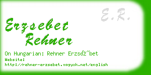 erzsebet rehner business card